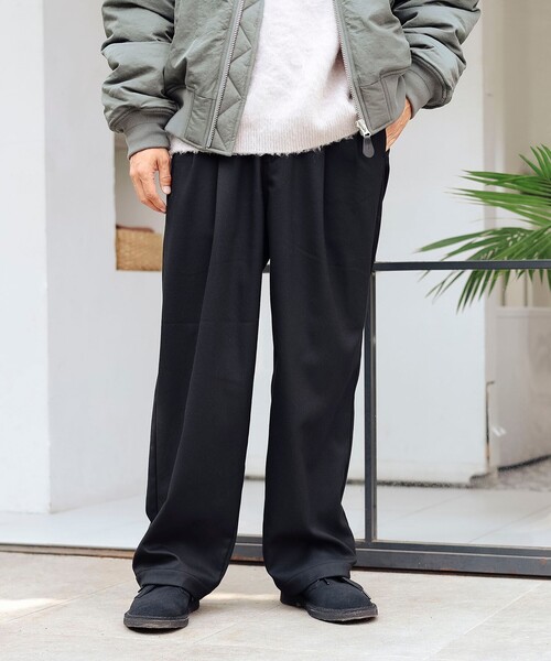 B:MING by BEAMS（ビーミングバイビームス）の「ウォーム ワイド パンツ（その他パンツ・メンズ・チャコールグレー/ブラック/ベージュ・L/M/S/XL）」の4枚目の写真