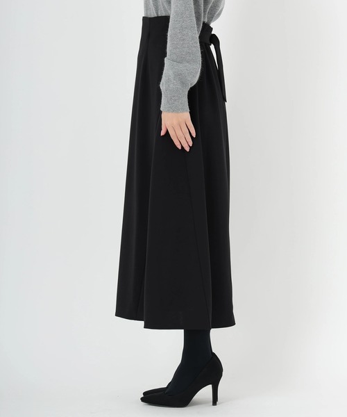 STRAWBERRY-FIELDS（ストロベリーフィールズ）の「パーフェクトジャージ_2タックフレアースカート（スカート・レディース・モカ/ブラック・2）」の5枚目の写真