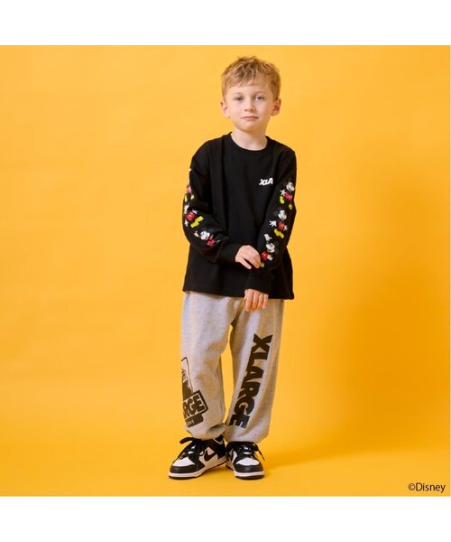 DISNEY】ミッキーマウス/袖プリント長袖Tシャツ（Tシャツ/カットソー