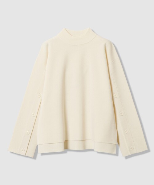 ANAYI(アナイ)の「メリノウール釦スリーブ プルオーバー(ニット/セーター・レディース・ホワイト系その他/オフホワイト/ネイビー・38/36)」の6枚目の写真