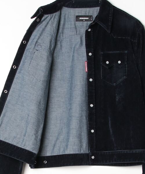DSQUARED2(ディースクエアード)の「Flocked Cord Jean Jacket/0252(テーラードジャケット・メンズ・ブルー・48/46/44)」の3枚目の写真