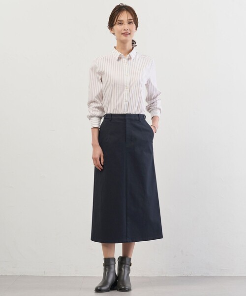 J.PRESS(ジェイプレス)の「BEZコットンナイロン ストライプ シャツカラー ブラウス(シャツ/ブラウス・レディース・サックスブルー系1/ピンク系1/ホワイト系/イエロー系1・T15/T13)」の12枚目の写真