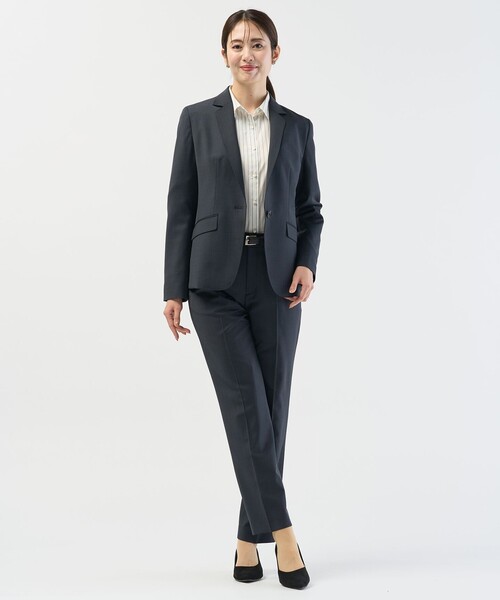 J.PRESS(ジェイプレス)の「BEZコットンナイロン ストライプ シャツカラー ブラウス(シャツ/ブラウス・レディース・サックスブルー系1/ピンク系1/ホワイト系/イエロー系1・T15/T13)」の20枚目の写真