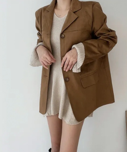 セール】スエードタッチ ライトテーラードジャケット（テーラード