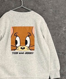 TOM&JERRY（トムアンドジェリー）の「【TOM&JERRY/トム＆ジェリー】　綿タッチ　裏起毛　ピリング防止加工　バックプリント　オーバーサイズトレーナー（スウェット）」