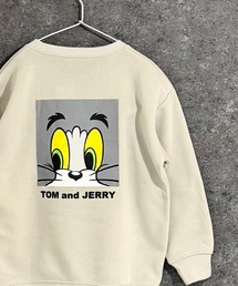 TOM&JERRY（トムアンドジェリー）の「【TOM&JERRY/トム＆ジェリー】　綿タッチ　裏起毛　ピリング防止加工　バックプリント　オーバーサイズトレーナー（スウェット）」