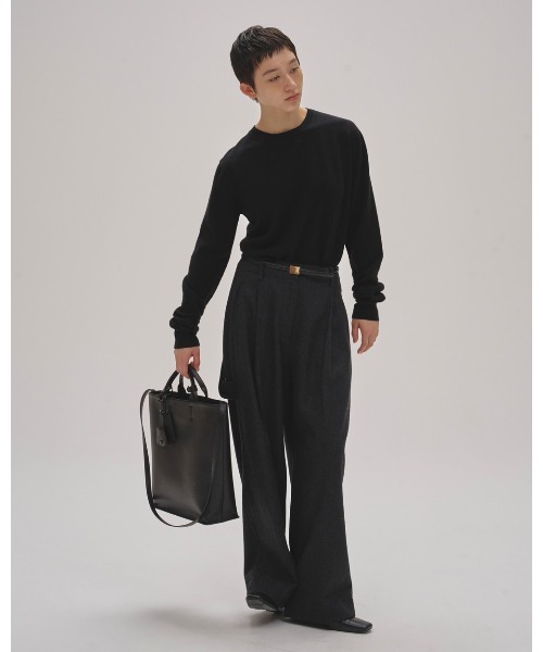 TODAYFUL（トゥデイフル）の「Wool Cashmere Seamless Knit（ニット/セーター・レディース・サンドベージュ/モカ/サックスブルー/ブラック/グレー・FREE）」の15枚目の写真