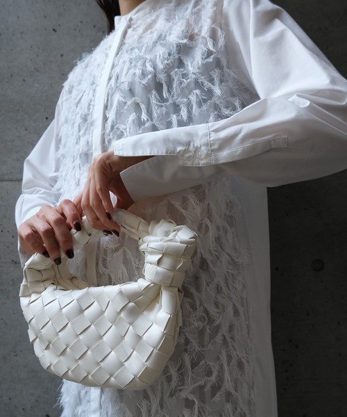 CIEL'AIR（シエルエアー）の「JACQUARD SHIRT(ｼﾞｬｶﾞｰﾄﾞｼｬﾂ)（シャツ/ブラウス・レディース・ブラック/ホワイト・MEDIUM）」の3枚目の写真