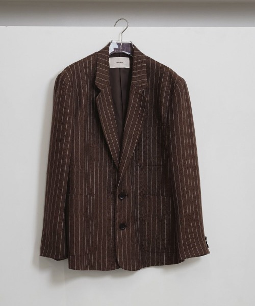 TODAYFUL(トゥデイフル)の「TODAYFUL Boyfriend Stripe Linen Jacket ボーイフレンドストライプリネンジャケット/12610108(テーラードジャケット・レディース・ブラウン・36)」の5枚目の写真