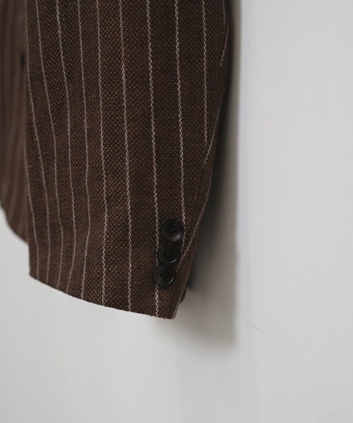 TODAYFUL(トゥデイフル)の「TODAYFUL Boyfriend Stripe Linen Jacket ボーイフレンドストライプリネンジャケット/12610108(テーラードジャケット・レディース・ブラウン・36)」の9枚目の写真