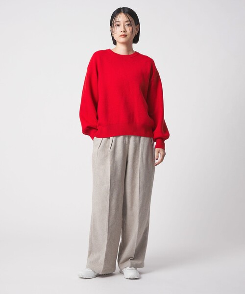 A DAY IN THE LIFE UNITED ARROWS（アデイインザライフユナイテッドアローズ）の「スムース クルーネックニット＜A DAY IN THE LIFE＞（ニット/セーター・レディース・ナチュラル/グレー系/ブラック/レッド/イエロー/ケリーグリーン・FREE）」の9枚目の写真