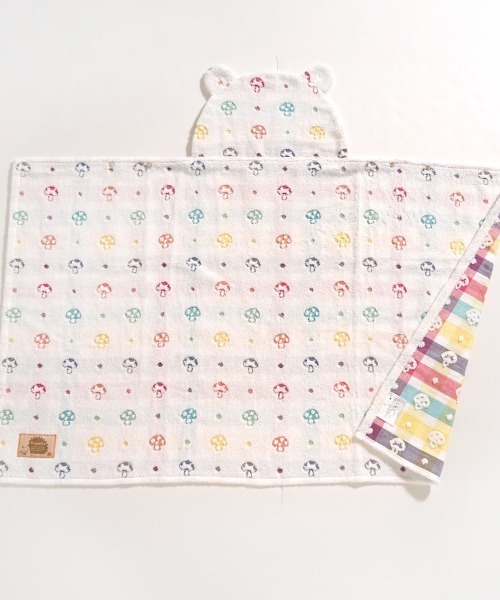 Hoppetta（ホッペッタ）の「【Hoppetta(ホッペッタ)】バスポンチョ＆チャームハンカチ シャンピニオン ギフトセット（ベビーギフト・キッズ・マルチ・ONE SIZE）」の13枚目の写真