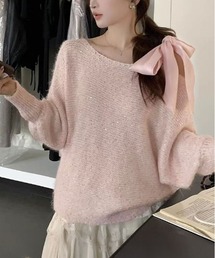 ピンク オフショルダー ニット セーター新品 ニット/セーター（ピンク/桃色系・オフショルダー）ファッション通販