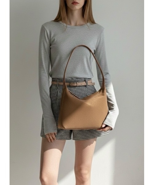 SALTMINT（ソルトミント）の「スエードタッチワンショルダーバッグ（ショルダーバッグ・レディース・ダークブラウン/ブラウン・FREE）」の2枚目の写真