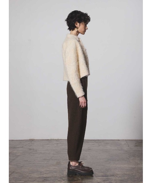 COEL(コエル)の「ニットバレルレッグパンツ(その他パンツ・レディース・ライトグレー/ブラウン・36/38)」の3枚目の写真
