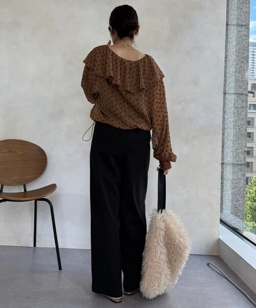 DouDou(ドゥドゥ)の「裏起毛ボンディングパンツ(その他パンツ・レディース・ブラック/モカ/グレー・36/38)」の8枚目の写真