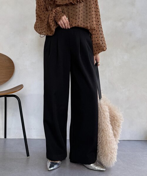 DouDou(ドゥドゥ)の「裏起毛ボンディングパンツ(その他パンツ・レディース・ブラック/モカ/グレー・36/38)」の9枚目の写真