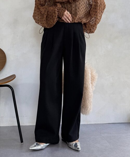 DouDou(ドゥドゥ)の「裏起毛ボンディングパンツ(その他パンツ・レディース・ブラック/モカ/グレー・36/38)」の11枚目の写真