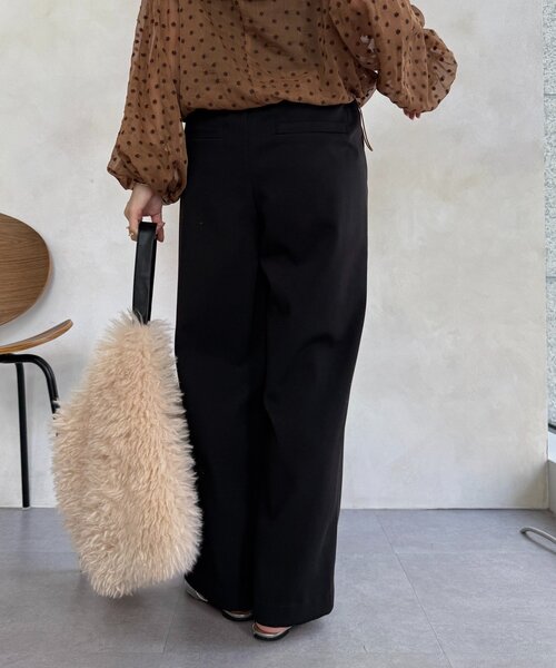 DouDou(ドゥドゥ)の「裏起毛ボンディングパンツ(その他パンツ・レディース・ブラック/モカ/グレー・36/38)」の12枚目の写真