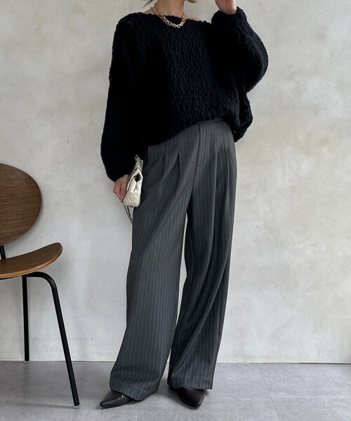 DouDou(ドゥドゥ)の「裏起毛ボンディングパンツ(その他パンツ・レディース・ブラック/モカ/グレー・36/38)」の14枚目の写真