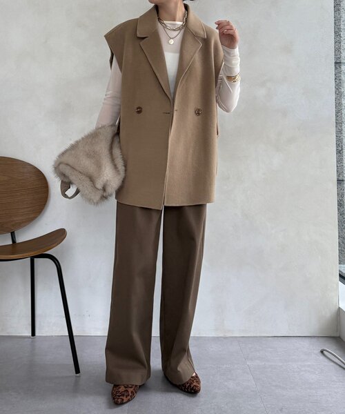 DouDou(ドゥドゥ)の「裏起毛ボンディングパンツ(その他パンツ・レディース・ブラック/モカ/グレー・36/38)」の22枚目の写真
