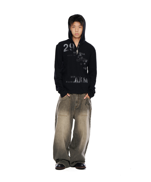 AAKAM（アーカム）の「Numbering Hooded Long Sleeve (Black)（パーカー・レディース・その他・2/1）」の12枚目の写真