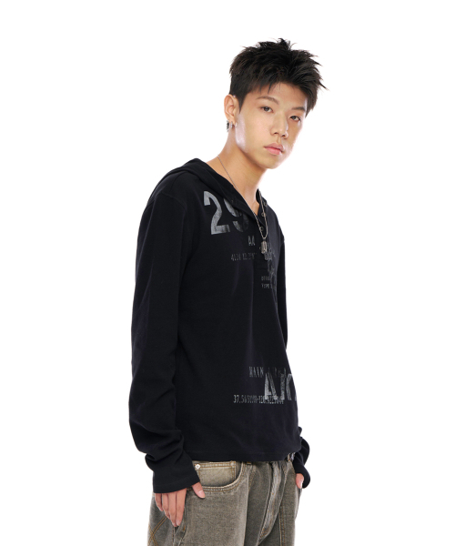 AAKAM（アーカム）の「Numbering Hooded Long Sleeve (Black)（パーカー・レディース・その他・2/1）」の13枚目の写真
