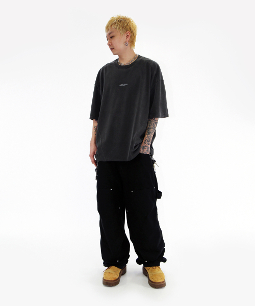 CRIGUN(クリガン)の「ピグメントスモールロゴ半袖TシャツBLACK(Tシャツ/カットソー・レディース・ブラック・SMALL/MEDIUM/LARGE/X-LARGE/XX-LARGE)」の2枚目の写真