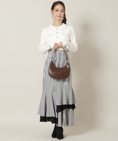 WILLSELECTION（ウィルセレクション）の「アシンメトリーレイヤードヘムスカート（スカート・レディース・ピンク/ブラウン系その他/ブラック系その他・FREE）」の4枚目の写真