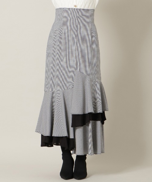 WILLSELECTION（ウィルセレクション）の「アシンメトリーレイヤードヘムスカート（スカート・レディース・ピンク/ブラウン系その他/ブラック系その他・FREE）」の5枚目の写真