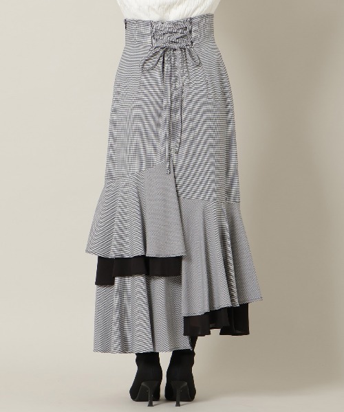 WILLSELECTION（ウィルセレクション）の「アシンメトリーレイヤードヘムスカート（スカート・レディース・ピンク/ブラウン系その他/ブラック系その他・FREE）」の7枚目の写真