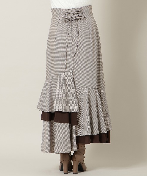 WILLSELECTION（ウィルセレクション）の「アシンメトリーレイヤードヘムスカート（スカート・レディース・ピンク/ブラウン系その他/ブラック系その他・FREE）」の14枚目の写真