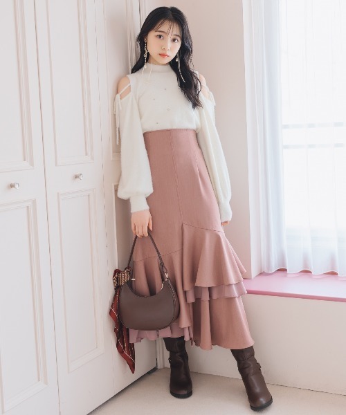 WILLSELECTION（ウィルセレクション）の「アシンメトリーレイヤードヘムスカート（スカート・レディース・ピンク/ブラウン系その他/ブラック系その他・FREE）」の18枚目の写真