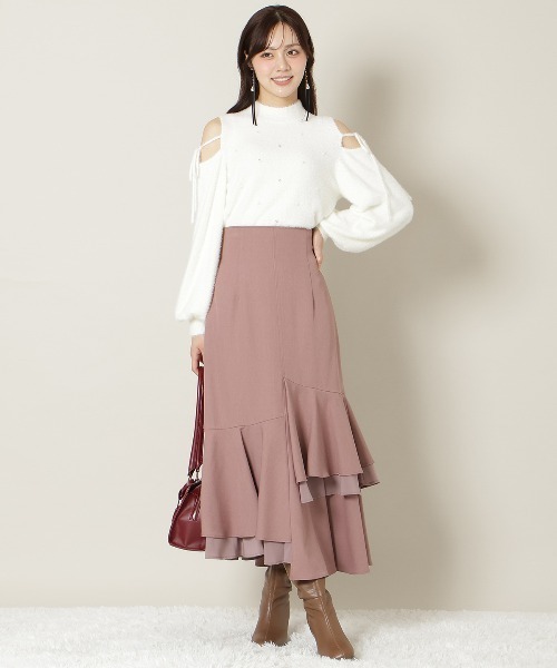 WILLSELECTION（ウィルセレクション）の「アシンメトリーレイヤードヘムスカート（スカート・レディース・ピンク/ブラウン系その他/ブラック系その他・FREE）」の19枚目の写真