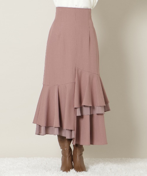 WILLSELECTION（ウィルセレクション）の「アシンメトリーレイヤードヘムスカート（スカート・レディース・ピンク/ブラウン系その他/ブラック系その他・FREE）」の20枚目の写真