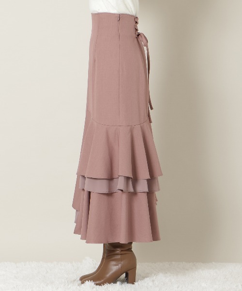 WILLSELECTION（ウィルセレクション）の「アシンメトリーレイヤードヘムスカート（スカート・レディース・ピンク/ブラウン系その他/ブラック系その他・FREE）」の21枚目の写真