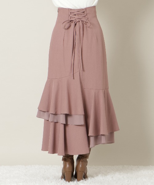WILLSELECTION（ウィルセレクション）の「アシンメトリーレイヤードヘムスカート（スカート・レディース・ピンク/ブラウン系その他/ブラック系その他・FREE）」の22枚目の写真