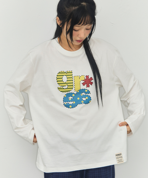 GRAVER（グレーバー）の「[ユニセックス]GRAE-S ロングスリーブTシャツ_3カラー（Tシャツ/カットソー・レディース・ホワイト/ブラック/チャコール・MEDIUM/LARGE）」の7枚目の写真