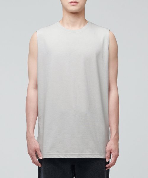 MUSINSA STANDARD（ムシンサスタンダード）の「レイヤードスリーブレストップ_通常丈 [マッシュルーム]（Tシャツ/カットソー・メンズ・その他・LARGE/SMALL/MEDIUM）」の9枚目の写真