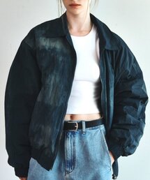 TRIP LE SENS（トリップ ル センス）の「Unisex tie-dye padded two-way zip-up blouson_NAVY BROWN（MA-1）」