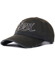 NOMANUAL（NOMANUAL）の「BLEACHED NM LOGO BALL CAP - WASHED BLACK（キャップ）」