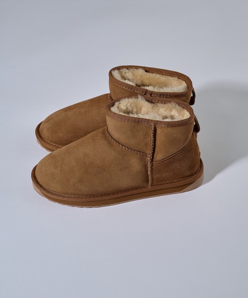 EMU Australia(エミューオーストラリア)の「【EMU Australia】Double-Face Sheep-Skin Boots W10937(ブーツ・レディース・ベージュ/ブラック・22cm/23cm/24cm/25/26cm)」の10枚目の写真