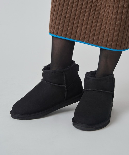 EMU Australia(エミューオーストラリア)の「【EMU Australia】Double-Face Sheep-Skin Boots W10937(ブーツ・レディース・ベージュ/ブラック・22cm/23cm/24cm/25/26cm)」の19枚目の写真
