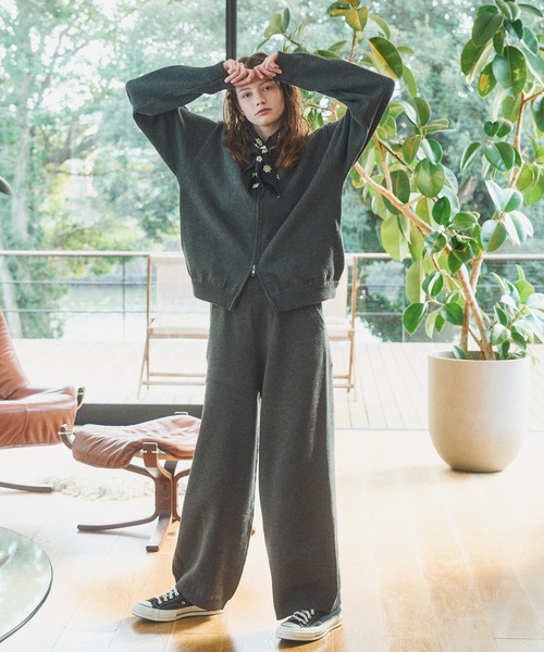 CASPER JOHN（キャスパージョン）の「Knit blouson/ニットブルゾン（ブルゾン・メンズ・チャコールグレー/ブラック/グレー・LARGE/X-SMALL/MEDIUM/SMALL）」の13枚目の写真