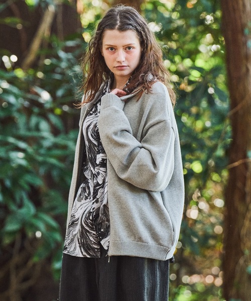 CASPER JOHN（キャスパージョン）の「Knit blouson/ニットブルゾン（ブルゾン・メンズ・チャコールグレー/ブラック/グレー・LARGE/X-SMALL/MEDIUM/SMALL）」の17枚目の写真