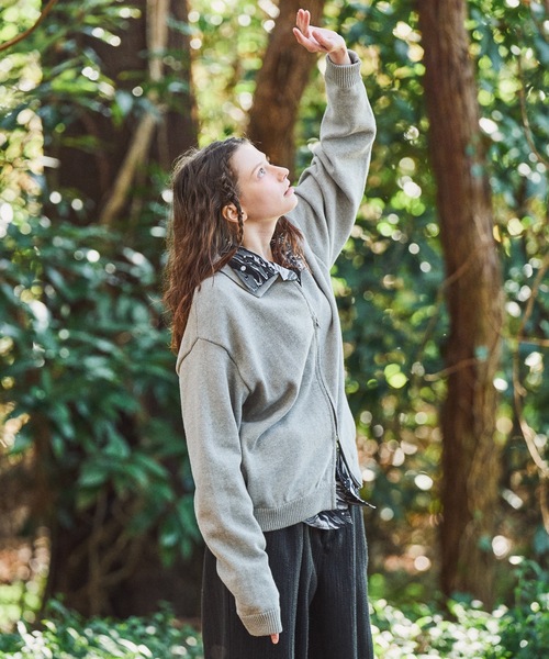 CASPER JOHN（キャスパージョン）の「Knit blouson/ニットブルゾン（ブルゾン・メンズ・チャコールグレー/ブラック/グレー・LARGE/X-SMALL/MEDIUM/SMALL）」の20枚目の写真