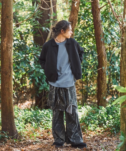 CASPER JOHN（キャスパージョン）の「Knit blouson/ニットブルゾン（ブルゾン・メンズ・チャコールグレー/ブラック/グレー・LARGE/X-SMALL/MEDIUM/SMALL）」の7枚目の写真