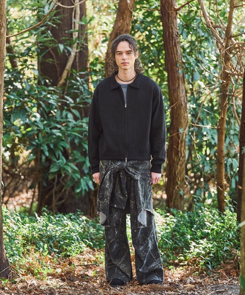 CASPER JOHN（キャスパージョン）の「Knit blouson/ニットブルゾン（ブルゾン・メンズ・チャコールグレー/ブラック/グレー・LARGE/X-SMALL/MEDIUM/SMALL）」の10枚目の写真