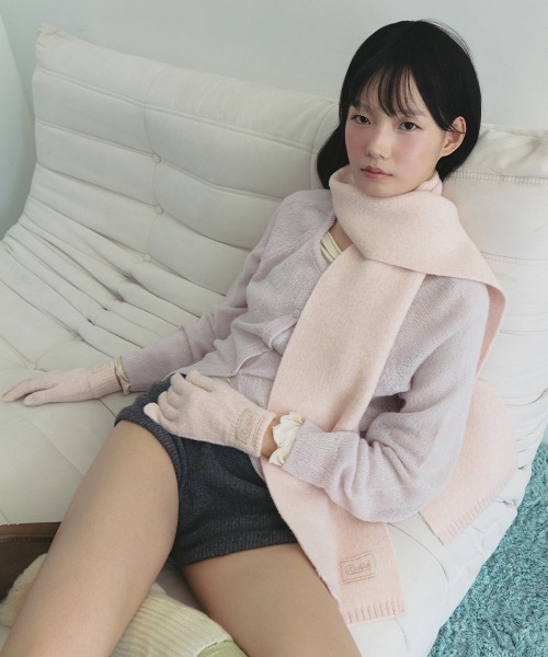 ROCKFISH WEATHERWEAR（ロックフィッシュウェザーウェア）の「FLUFFY SCARF & GLOVES SET（手袋・レディース・クリーム/ライトグレー/ピンク・FREE）」の14枚目の写真