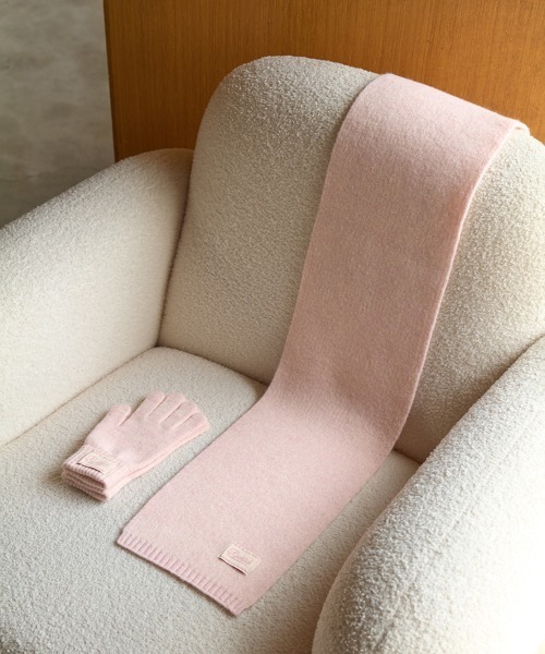 ROCKFISH WEATHERWEAR（ロックフィッシュウェザーウェア）の「FLUFFY SCARF & GLOVES SET（手袋・レディース・クリーム/ライトグレー/ピンク・FREE）」の19枚目の写真